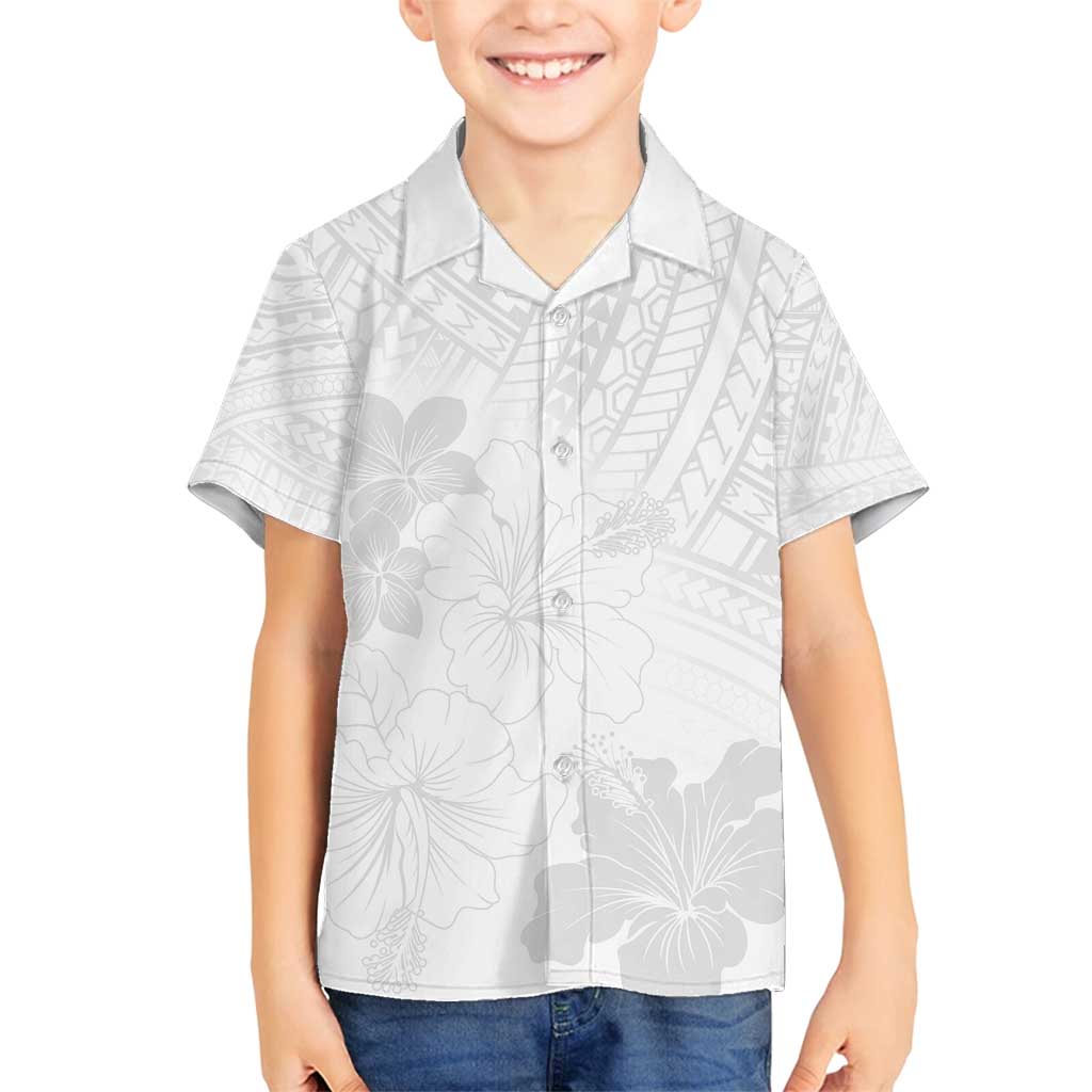 Samoa Lotu Tamaiti Family Matching Summer Maxi Dress and Hawaiian Shirt White Sun Day Beauty Hibiscus Ver02