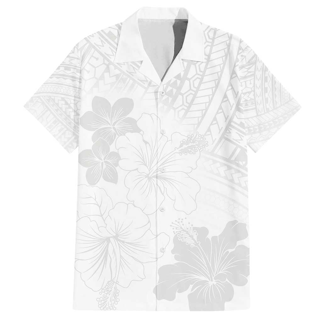 Samoa Lotu Tamaiti Family Matching Tank Maxi Dress and Hawaiian Shirt White Sun Day Beauty Hibiscus Ver02