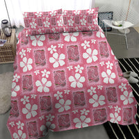 Give Cancer The Boot Pink Cowgirl Bedding Set Western Aloha Hibiscus Paniolo Heritage Floral LT9 - Polynesian Pride