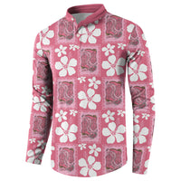 Give Cancer The Boot Pink Cowgirl Button Sweatshirt Western Aloha Hibiscus Paniolo Heritage Floral LT9 - Polynesian Pride