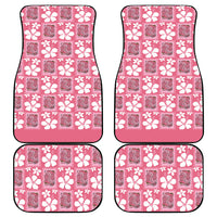 Give Cancer The Boot Pink Cowgirl Car Mats Western Aloha Hibiscus Paniolo Heritage Floral LT9 - Polynesian Pride