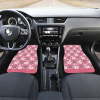 Give Cancer The Boot Pink Cowgirl Car Mats Western Aloha Hibiscus Paniolo Heritage Floral LT9 Set 2pcs - Front Pink - Polynesian Pride