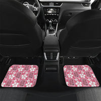 Give Cancer The Boot Pink Cowgirl Car Mats Western Aloha Hibiscus Paniolo Heritage Floral LT9 Set 2pcs - Back Pink - Polynesian Pride
