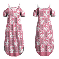 Give Cancer The Boot Pink Cowgirl Couples Matching Summer Maxi Dress and Hawaiian Shirt Western Aloha Hibiscus Paniolo Heritage Floral LT9 - Polynesian Pride