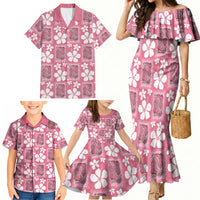Give Cancer The Boot Pink Cowgirl Family Matching Mermaid Dress and Hawaiian Shirt Western Aloha Hibiscus Paniolo Heritage Floral LT9 - Polynesian Pride