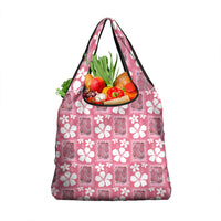 Give Cancer The Boot Pink Cowgirl Grocery Bag Western Aloha Hibiscus Paniolo Heritage Floral LT9 1-pack One Size Pink - Polynesian Pride