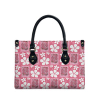 Give Cancer The Boot Pink Cowgirl Leather Bag Western Aloha Hibiscus Paniolo Heritage Floral LT9 - Polynesian Pride