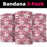 Give Cancer The Boot Pink Cowgirl Neck Gaiter Western Aloha Hibiscus Paniolo Heritage Floral LT9 package One Size: 25*50cm Pink - Polynesian Pride