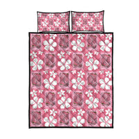 Give Cancer The Boot Pink Cowgirl Quilt Bed Set Western Aloha Hibiscus Paniolo Heritage Floral LT9 - Polynesian Pride