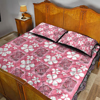 Give Cancer The Boot Pink Cowgirl Quilt Bed Set Western Aloha Hibiscus Paniolo Heritage Floral LT9 - Polynesian Pride