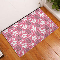 Give Cancer The Boot Pink Cowgirl Rubber Doormat Western Aloha Hibiscus Paniolo Heritage Floral LT9 - Polynesian Pride