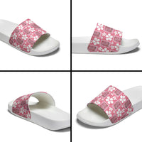 Give Cancer The Boot Pink Cowgirl Slide Sandals Western Aloha Hibiscus Paniolo Heritage Floral LT9 - Polynesian Pride