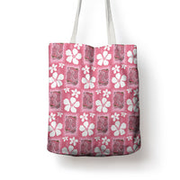 Give Cancer The Boot Pink Cowgirl Tote Bag Western Aloha Hibiscus Paniolo Heritage Floral LT9 - Polynesian Pride