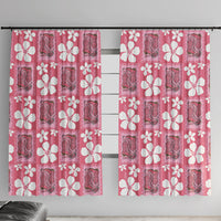 Give Cancer The Boot Pink Cowgirl Window Curtain Western Aloha Hibiscus Paniolo Heritage Floral LT9 With Hooks Pink - Polynesian Pride