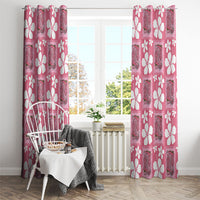Give Cancer The Boot Pink Cowgirl Window Curtain Western Aloha Hibiscus Paniolo Heritage Floral LT9 - Polynesian Pride