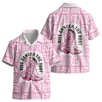 Give Cancer The Boot Pink Cowgirl Kid Hawaiian Shirt Hawaiian Paniolo Mixed Quilt Pattern Style LT9 - Polynesian Pride