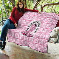 Give Cancer The Boot Pink Cowgirl Quilt Hawaiian Paniolo Mixed Quilt Pattern Style LT9 - Polynesian Pride