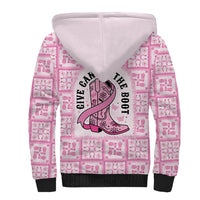 Give Cancer The Boot Pink Cowgirl Sherpa Hoodie Hawaiian Paniolo Mixed Quilt Pattern Style LT9 - Polynesian Pride