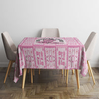 Give Cancer The Boot Pink Cowgirl Tablecloth Hawaiian Paniolo Mixed Quilt Pattern Style LT9 - Polynesian Pride