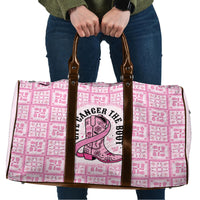 Give Cancer The Boot Pink Cowgirl Travel Bag Hawaiian Paniolo Mixed Quilt Pattern Style LT9 Pink - Polynesian Pride