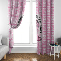 Give Cancer The Boot Pink Cowgirl Window Curtain Hawaiian Paniolo Mixed Quilt Pattern Style LT9 - Polynesian Pride