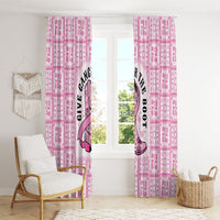 Give Cancer The Boot Pink Cowgirl Window Curtain Hawaiian Paniolo Mixed Quilt Pattern Style LT9 - Polynesian Pride