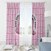 Give Cancer The Boot Pink Cowgirl Window Curtain Hawaiian Paniolo Mixed Quilt Pattern Style LT9 - Polynesian Pride