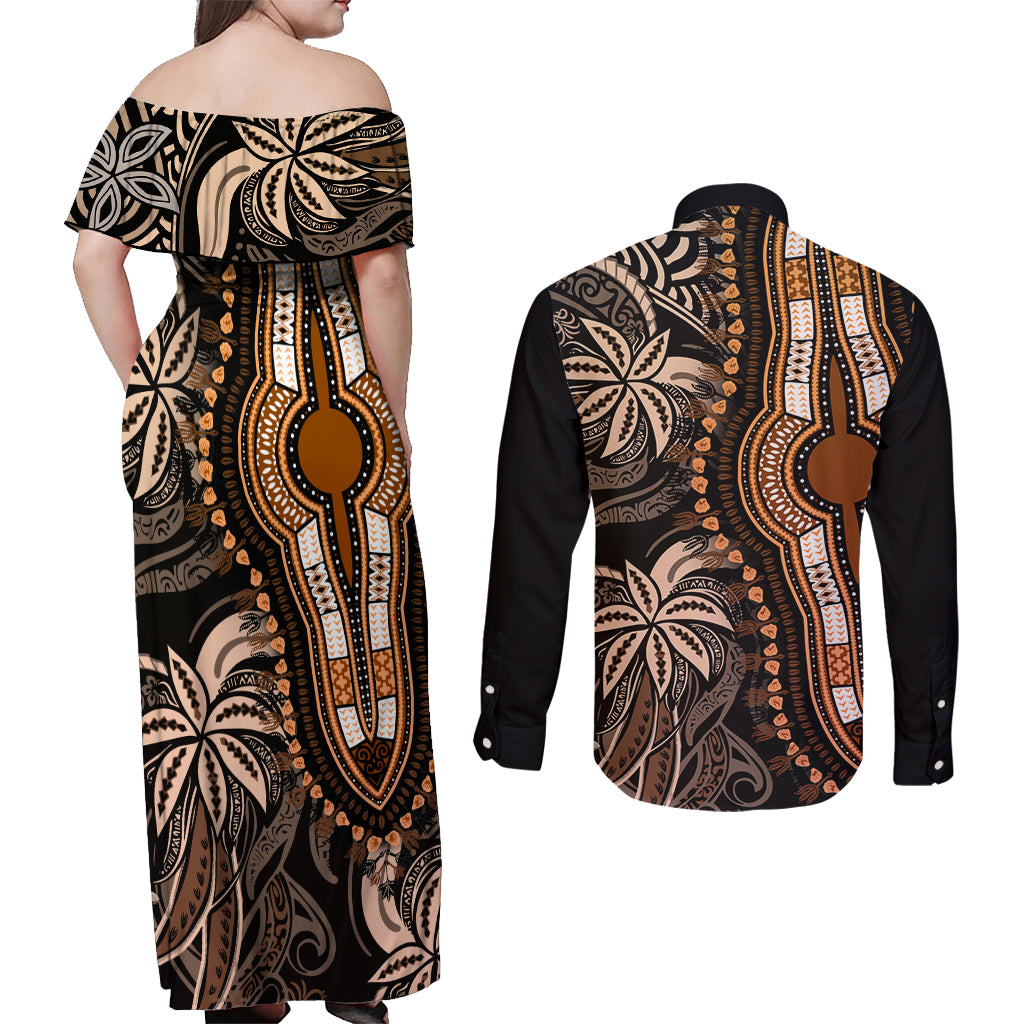 polynesia-dashiki-couples-matching-off-shoulder-maxi-dress-and-long-sleeve-button-shirts-polynesia-and-africa-traditional-special-together-gold