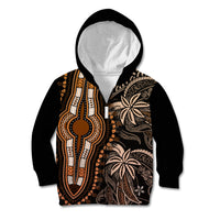 Polynesia Dashiki Kid Hoodie Polynesia and Africa Traditional Special Together Gold LT9 Zip Hoodie Gold - Polynesian Pride