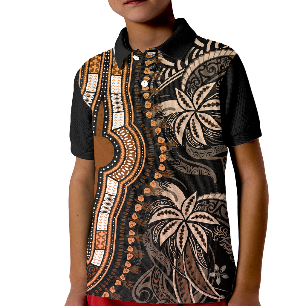 Polynesia Dashiki Kid Polo Shirt Polynesia and Africa Traditional Special Together Gold LT9 Kid Gold - Polynesian Pride