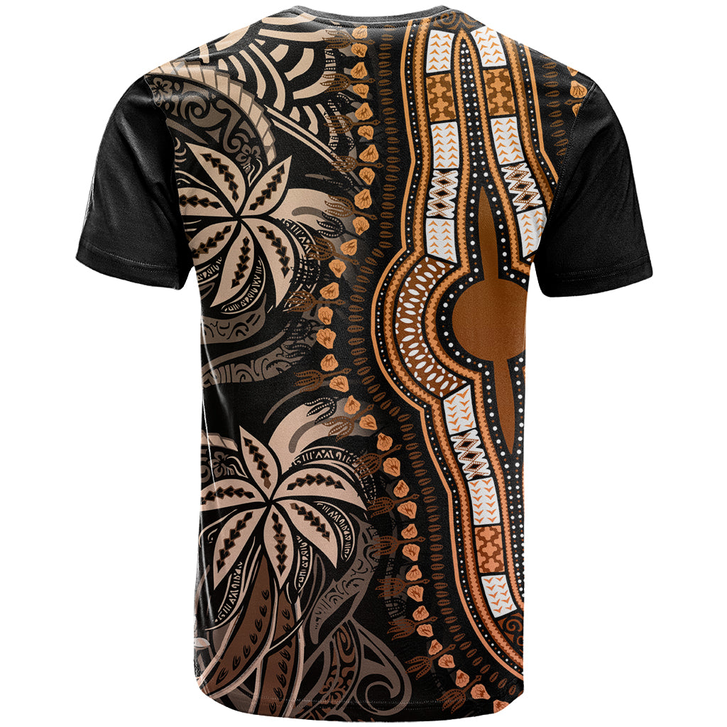 Polynesia Dashiki T Shirt Polynesia and Africa Traditional Special Together Gold LT9 - Polynesian Pride