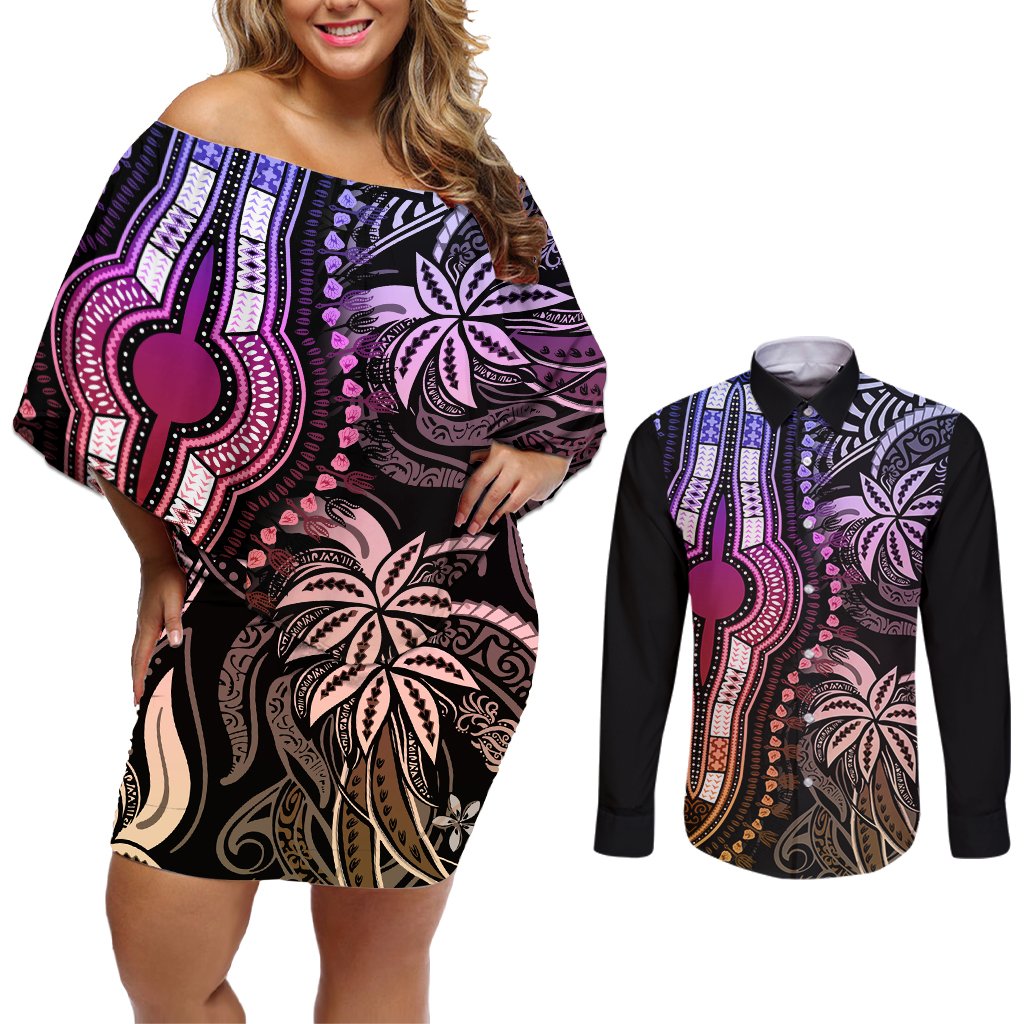 polynesia-dashiki-couples-matching-off-shoulder-short-dress-and-long-sleeve-button-shirts-polynesia-and-africa-traditional-special-together-pastel