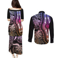 Polynesia Dashiki Couples Matching Puletasi Dress and Long Sleeve Button Shirts Polynesia and Africa Traditional Special Together Pastel LT9 - Polynesian Pride