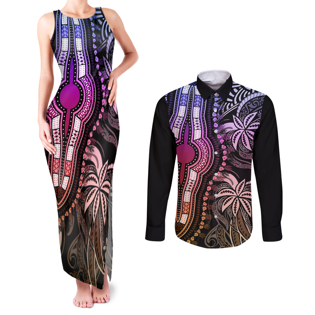 polynesia-dashiki-couples-matching-tank-maxi-dress-and-long-sleeve-button-shirts-polynesia-and-africa-traditional-special-together-pastel
