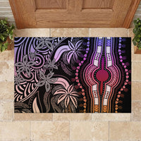 Polynesia Dashiki Rubber Doormat Polynesia and Africa Traditional Special Together Pastel LT9 - Polynesian Pride