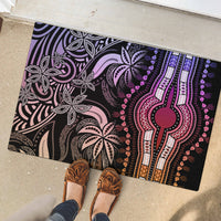 Polynesia Dashiki Rubber Doormat Polynesia and Africa Traditional Special Together Pastel LT9 - Polynesian Pride