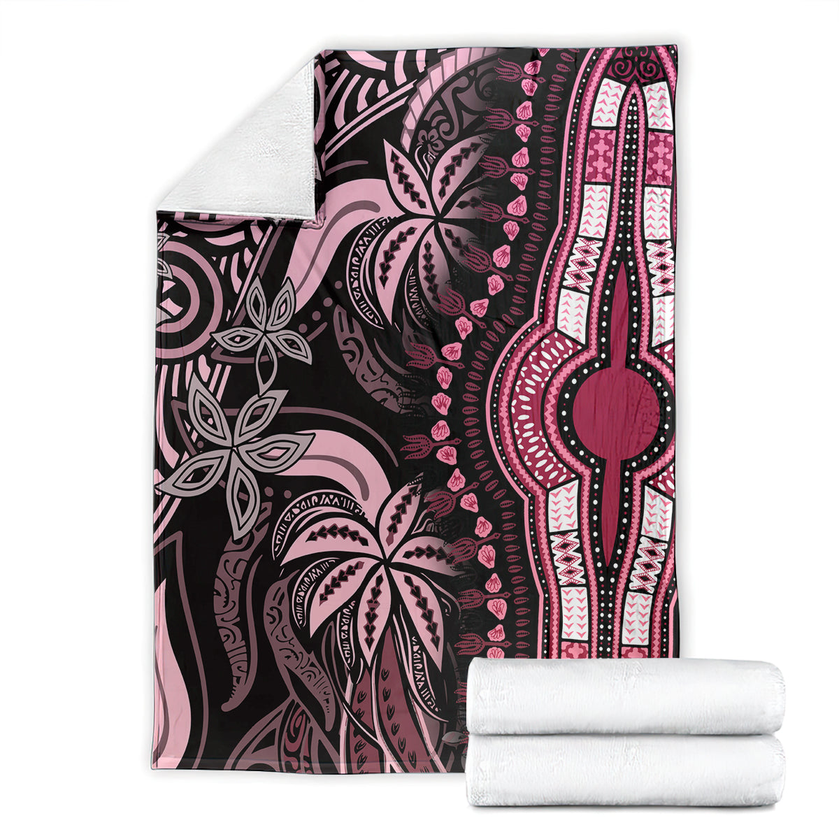 Polynesia Dashiki Blanket Polynesia and Africa Traditional Special Together Pink LT9 - Polynesian Pride