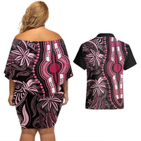 polynesia-dashiki-couples-matching-off-shoulder-short-dress-and-hawaiian-shirt-polynesia-and-africa-traditional-special-together-pink