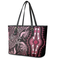 Polynesia Dashiki Leather Tote Bag Polynesia and Africa Traditional Special Together Pink LT9 - Polynesian Pride