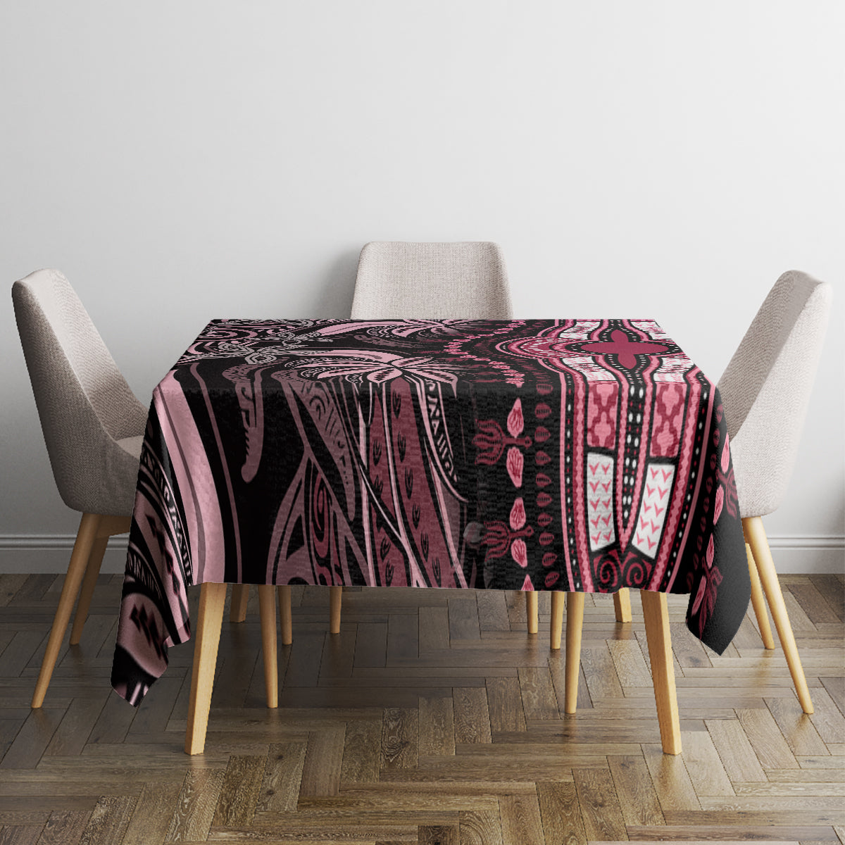Polynesia Dashiki Tablecloth Polynesia and Africa Traditional Special Together Pink LT9 - Polynesian Pride
