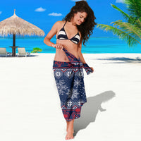 Samoa Manuia Le Kirisimasi Sarong Samoan Fishing Tribal Pattern Christmas Vibe LT9 - Polynesian Pride