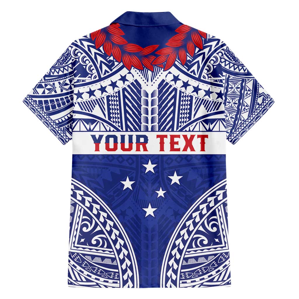 Personalised Toa Samoa Rugby Spirit Family Matching Long Sleeve Bodycon Dress and Hawaiian Shirt Blue Samoan Tribal Pattern - Polynesian Pride