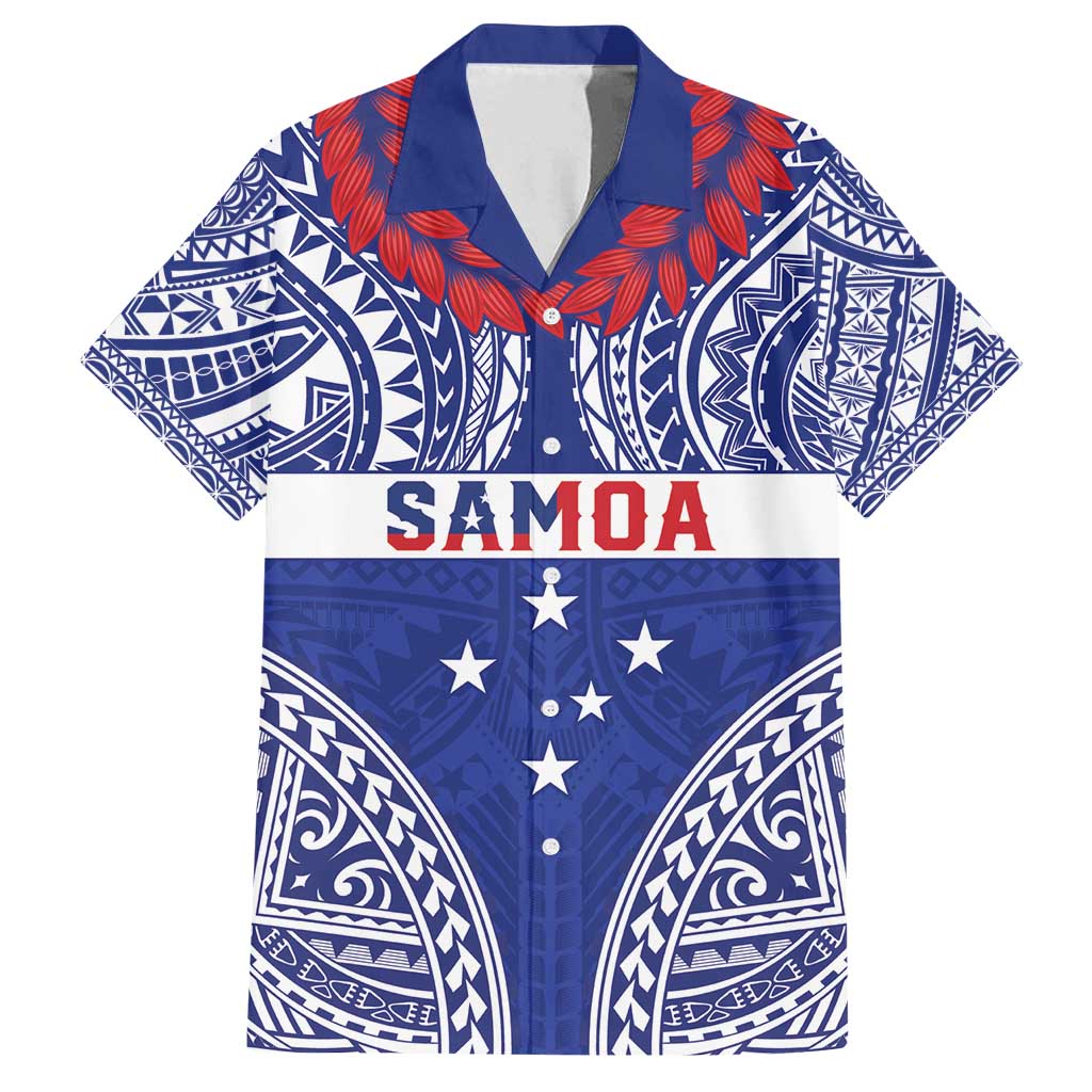Personalised Toa Samoa Rugby Spirit Family Matching Puletasi and Hawaiian Shirt Blue Samoan Tribal Pattern - Polynesian Pride
