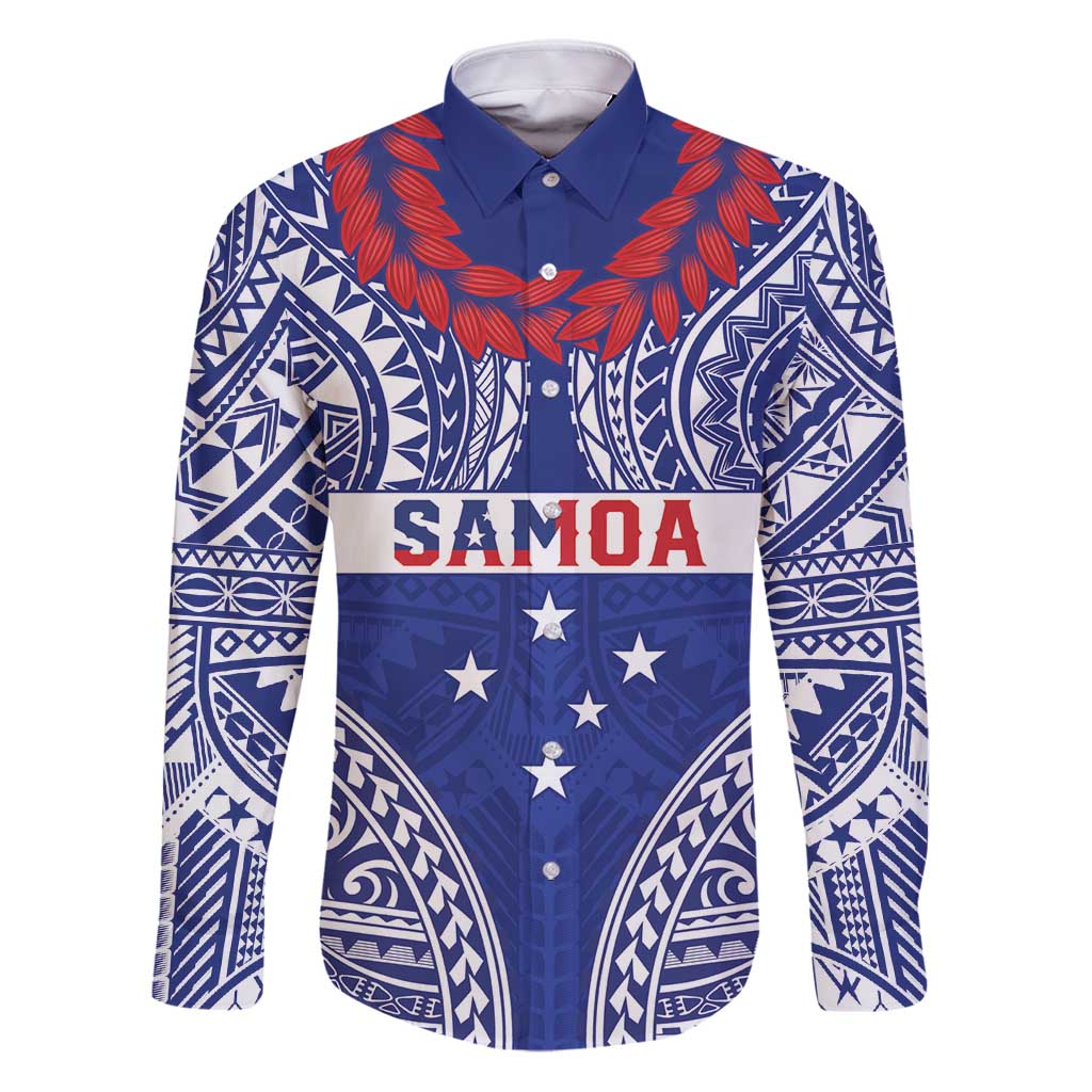 Personalised Toa Samoa Rugby Spirit Family Matching Puletasi and Hawaiian Shirt Blue Samoan Tribal Pattern - Polynesian Pride