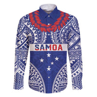 Personalised Toa Samoa Rugby Spirit Family Matching Tank Maxi Dress and Hawaiian Shirt Blue Samoan Tribal Pattern - Polynesian Pride