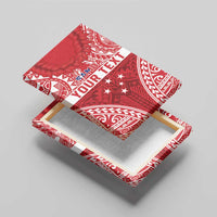 Personalised Toa Samoa Rugby Spirit Canvas Wall Art Red Samoan Tribal Pattern - Polynesian Pride