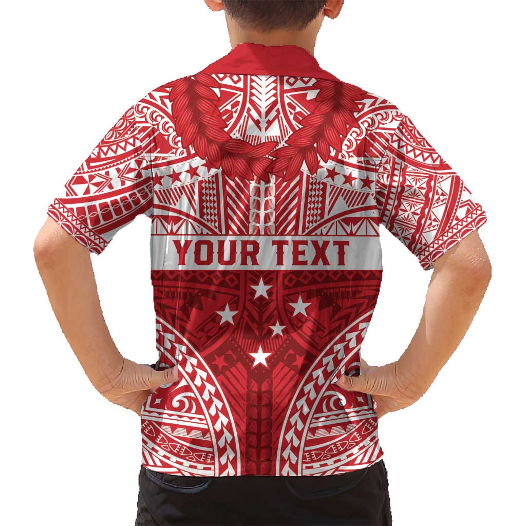 Personalised Toa Samoa Rugby Spirit Family Matching Puletasi and Hawaiian Shirt Red Samoan Tribal Pattern - Polynesian Pride