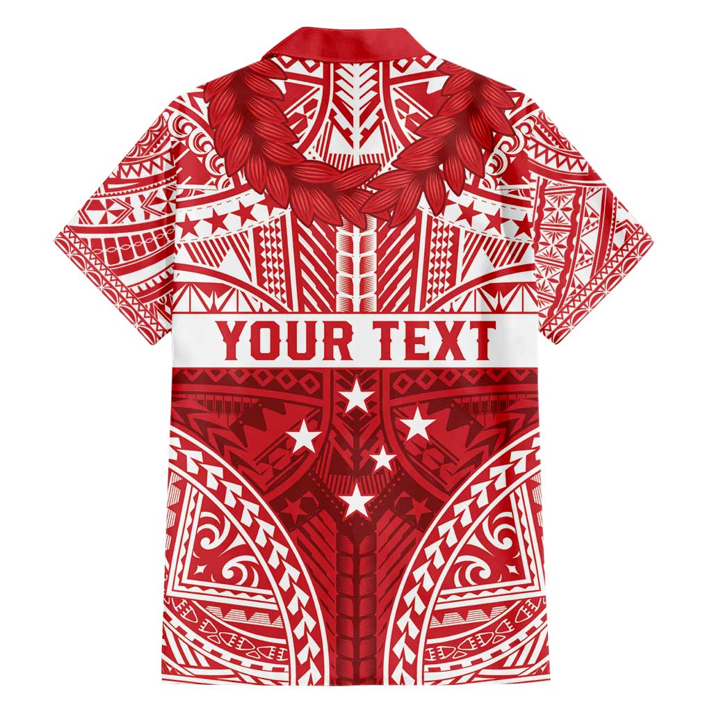 Personalised Toa Samoa Rugby Spirit Family Matching Short Sleeve Bodycon Dress and Hawaiian Shirt Red Samoan Tribal Pattern - Polynesian Pride
