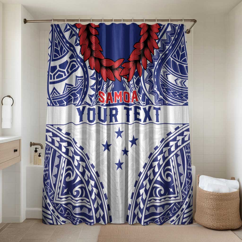 Personalised Toa Samoa Rugby Spirit Bathroom Set White Samoan Tribal Pattern - Polynesian Pride