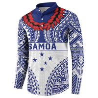 Personalised Toa Samoa Rugby Spirit Button Sweatshirt White Samoan Tribal Pattern - Polynesian Pride